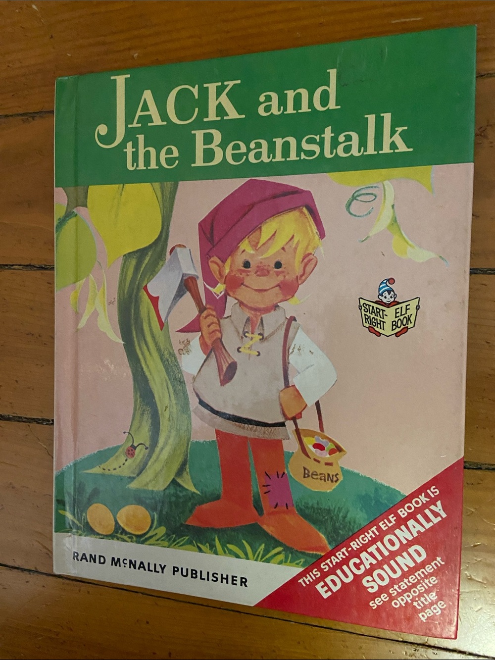 Vintage CLASSIC 60s 1960s Jack and the Beanstalk Fairy Tale tales Elf Kids Book